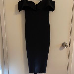 Off Shoulder Black Gown